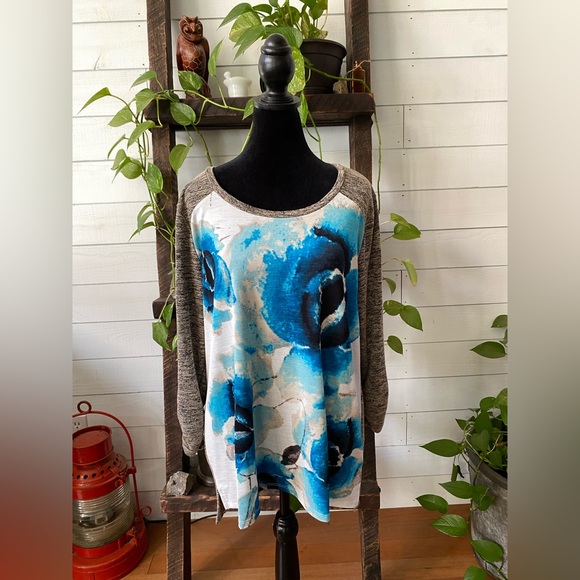 Style & Co: Floral Top Knit Blouse - Picture 11 of 17